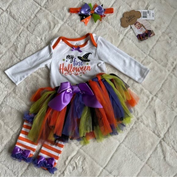 Baby Essentials | "My First Halloween" 4 Piece Set | Size 9 Months - Picture 4 of 14
